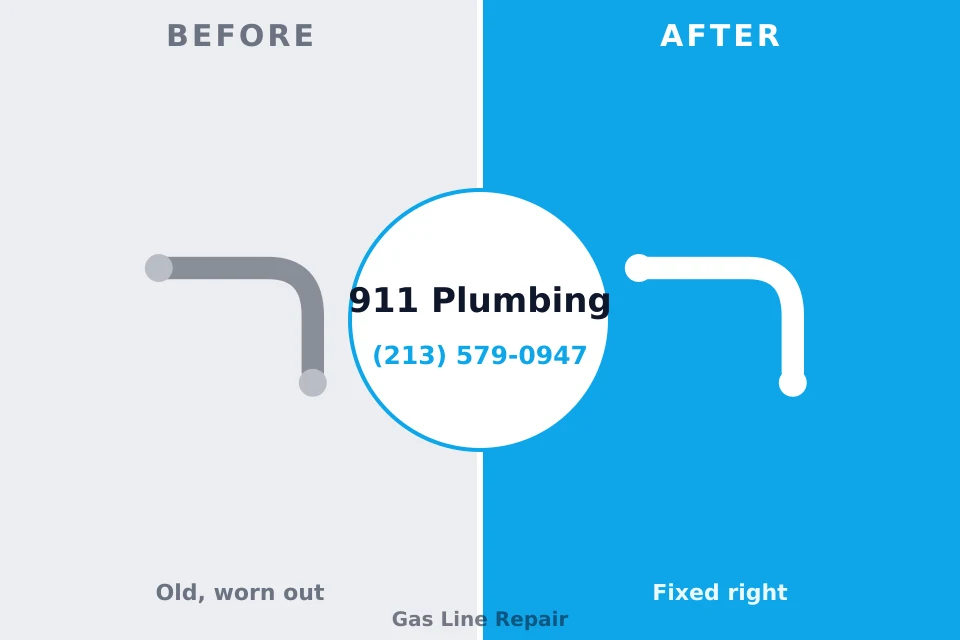Before and after: plumbing repair Mystic Island, NJ